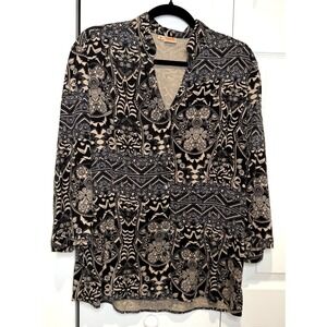 Vintage Tianello by Steve Barraza Womens Button Up Top Size M Artsy Fairy Grunge